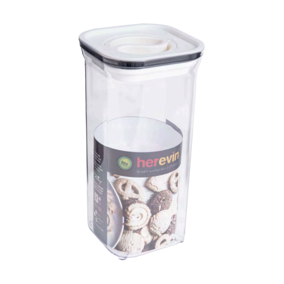 Контейнер Herevin Canister-Vacuum Lid-White з вакуумною кришкою, 1.5 л (161215-004)